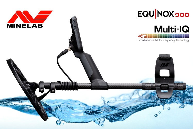 Metalldetektor Minelab Equinox 900 mit Funkkopfhörer und 2 Suchspulen