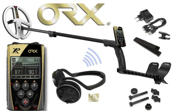 XP ORX Metalldetektor Komplettset mit Funkkopfhörer WSA und 22.5cm HF Spule